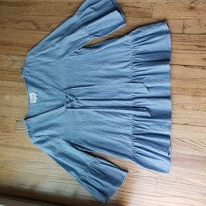 Blue chambray blouse